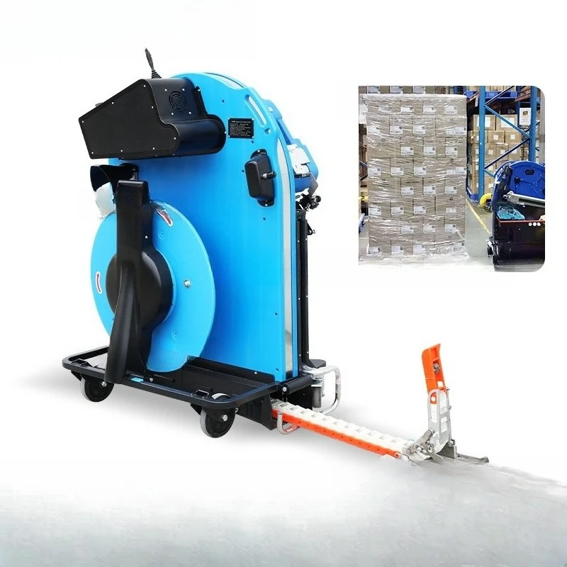 

Automatic pallet tray strapping machine