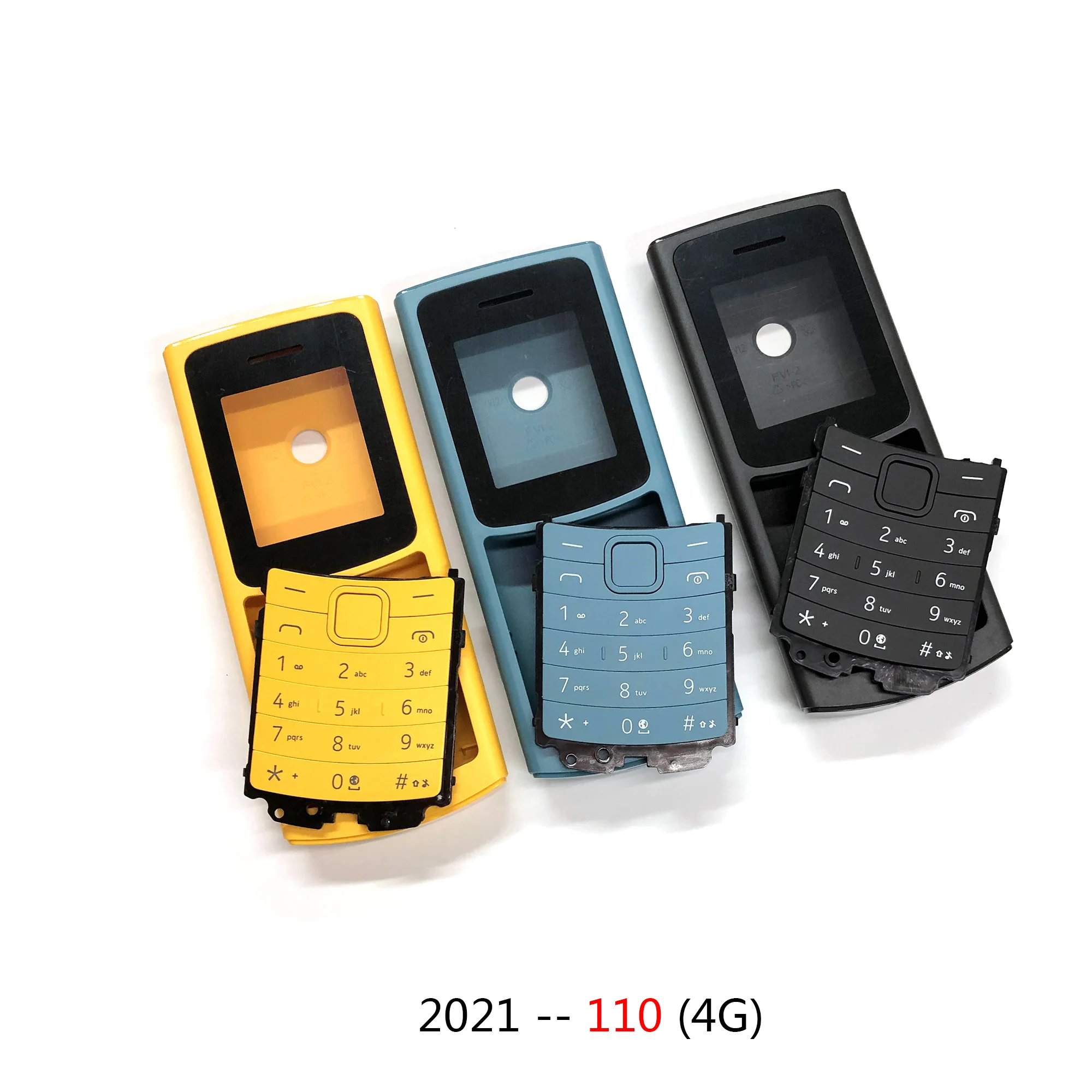 Phone Housing Cover For Nokia 2021 105 4G AT 1389 110 4G case Keypad Back Battery Mobile Phone Case Dual card version