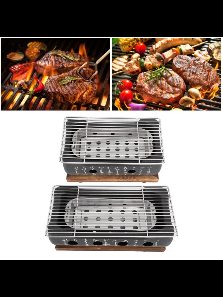 Grill de barbecue japonais Portable en alliage d'aluminium, calibrage à chauffage rapide, gril de barbecue extérieur polyvalent pour fête