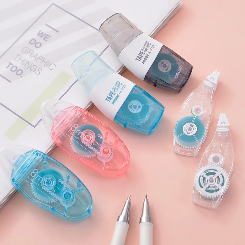 Deli – rouleau adhésif Double face, colle à points auto-adhésifs, distributeur de ruban adhésif, papeterie fournitures de bureau, fournitures scolaires