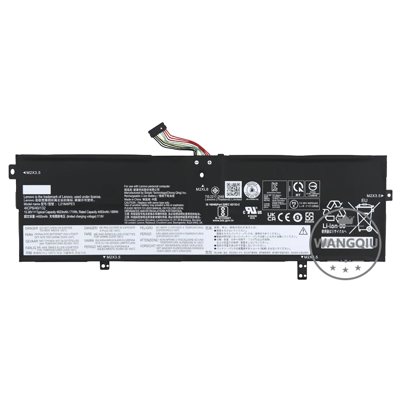 WANGQIU Original laptop battery for Lenovo L21M4PE3 L21C4PE3 L21L4PE3