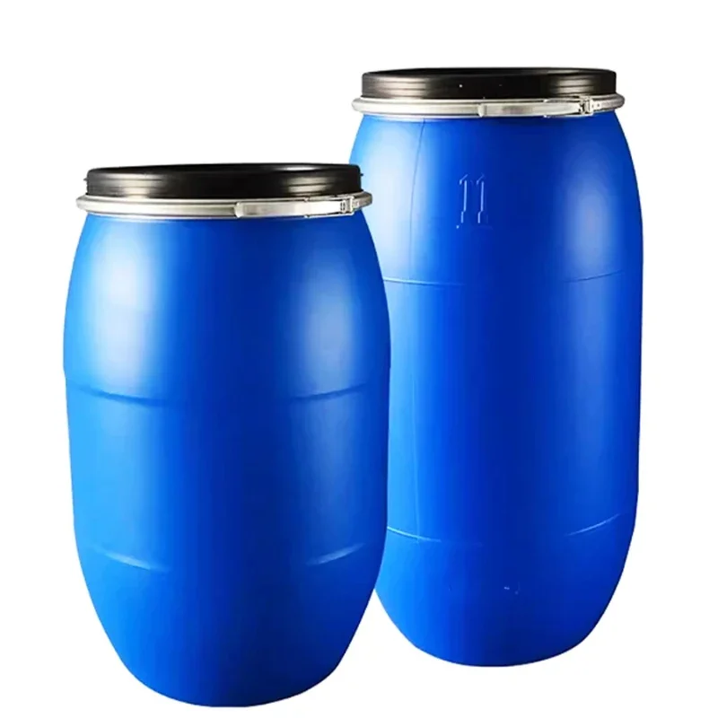 Thickened iron hoop half-section barrel 150L large-mouth household compost fermentation water storage plastic barrel