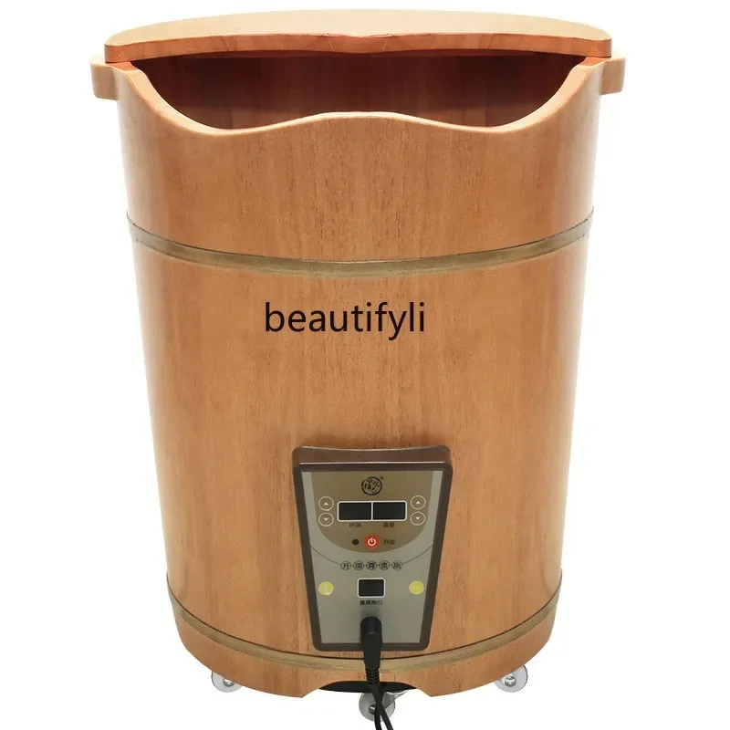 

Adult Foot Bath Barrel Wooden Feet-Washing Basin Household Heating Constant Temperature Deep Barrel over Calf Fumigation Bucket