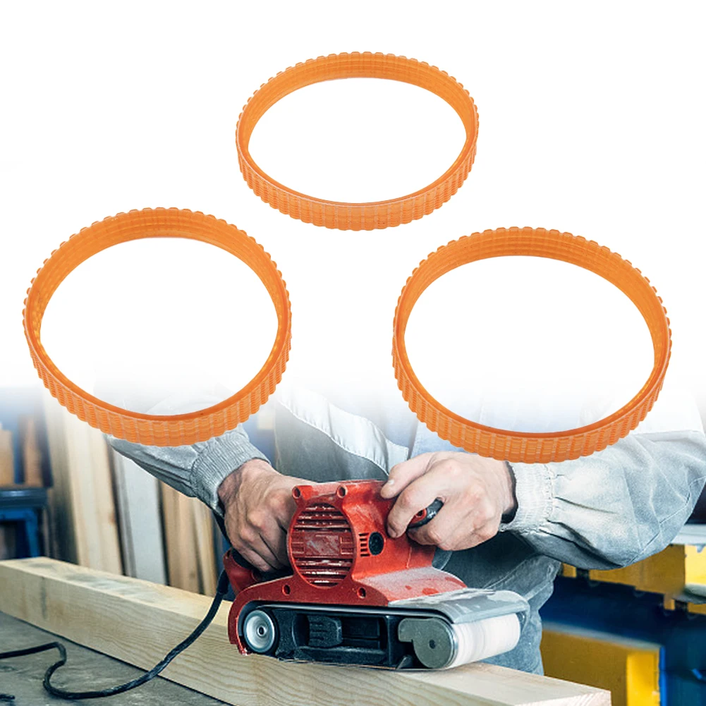 Width9.6mm Orange Planers Drive Belt Planers Power Tools Circumference Multi-wedge Belt 1900B 3pcs Accessories