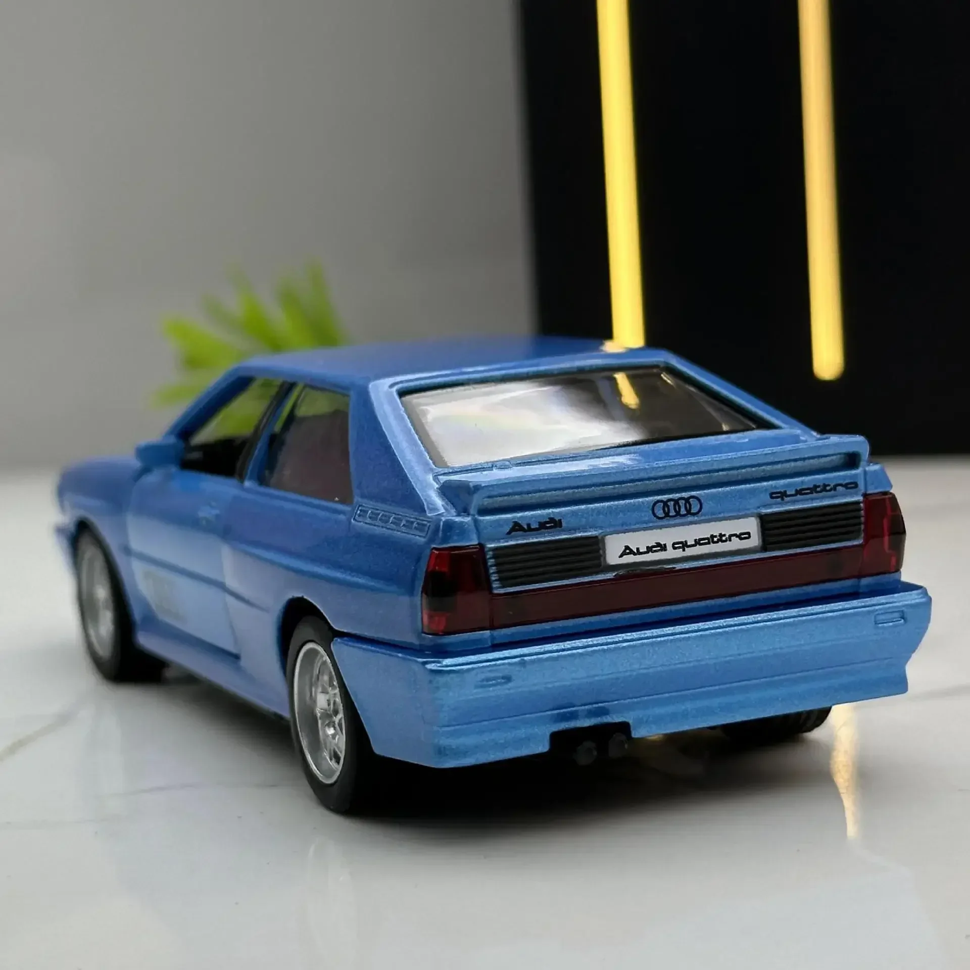 1:36 Audi Quattro 1980 Alloy Car Models Toy Diecasts Vehicles Model Doors Opened Pull Back Sport Car for Adult Collection Gifts