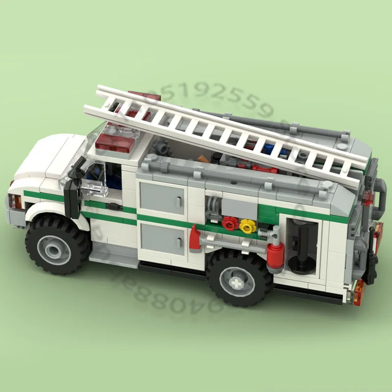 441 PCS Transport Car Forest Fire Service Medium Brush Truck - Type 6 MOC Customize Modular Building DIY Holiday Toy Gifts