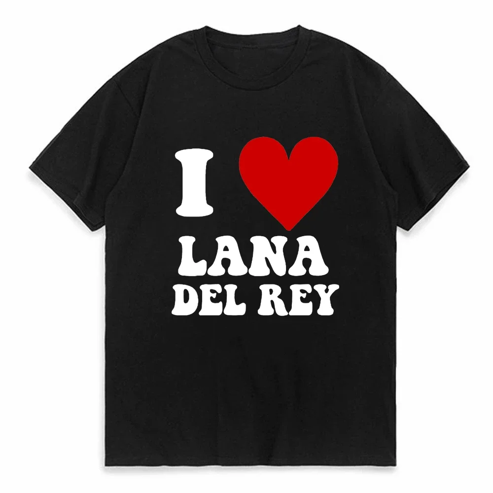 

I Love Lana Del Rey Y2k Crop Top Clothing Aesthetics TShirt Women Print Punk men Tee Streetwear Harajuku Graphic Summer EMOGirl