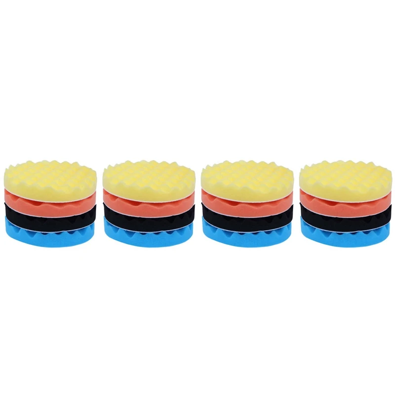 

16Pcs 7Inch/180Mm Sponge Polishing Buffer Pad Kit Tool For Car Polisher