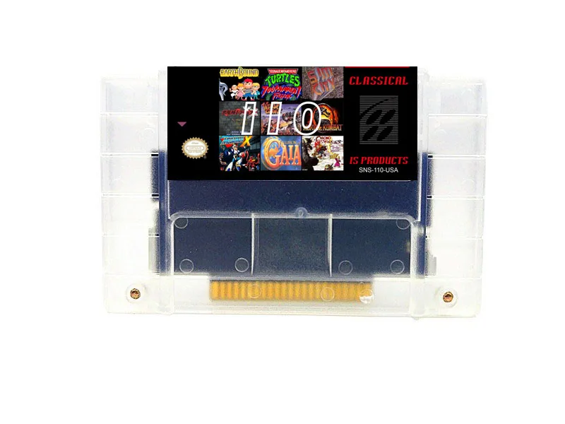 Super 110 in 1 Battery Save Game file Cartridge Chrono Trigger A link to the Past Soul Blazer Super Marioed World Turtle