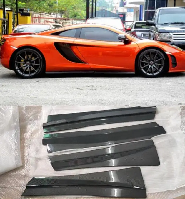 Body Kits For Mclaren MP4-12C 625C 650S 2011-2018 Real Carbon Fiber Side Skirts Aprons Extension Lip