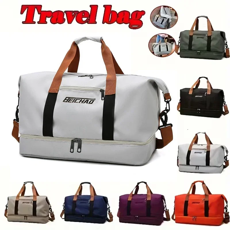 Tragbare Reisetasche für das Fitnessstudio, Wochenendtasche für kurze Reisen, Schulter- und Umhängetasche für Fitnessausflüge. – Detail 2