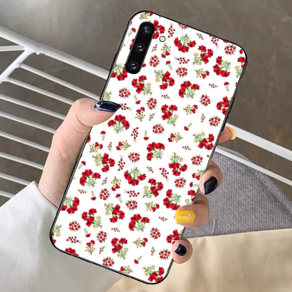 Flower Pattern Phone Case For Samsung Note 8 9 10 20 Pro Plus Lite M 10 11 20 30 21 31 51 A 21 22 42 02 03