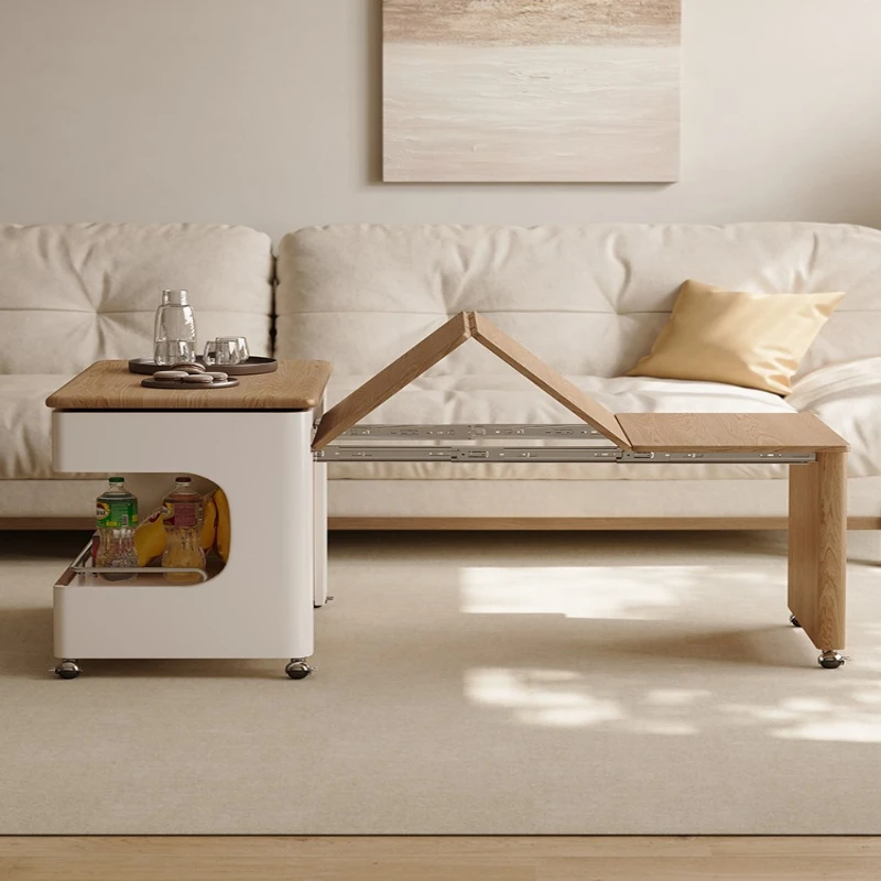 

Removable side table Retractable folding coffee table Small apartment cart Sofa side cabinet