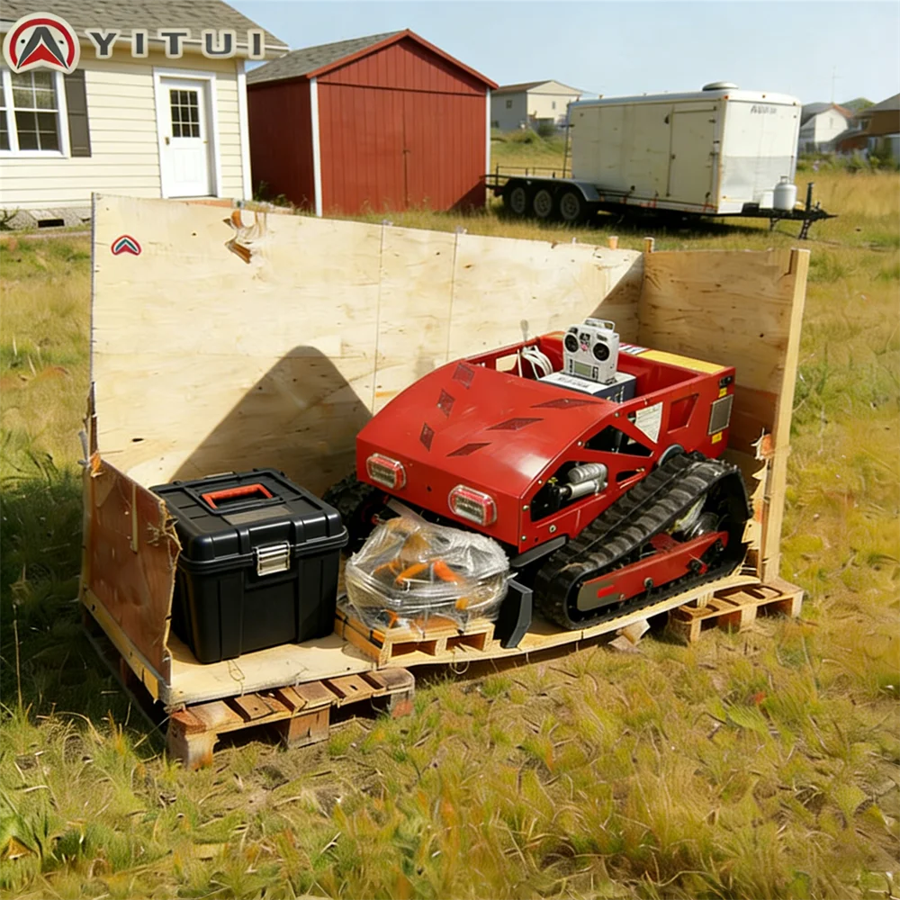 Customized High Quality All Terrain Ce Epa Remote Control Lawn Mower Farm Lawn Crawler Lawn Mower Ultra Long Endurance