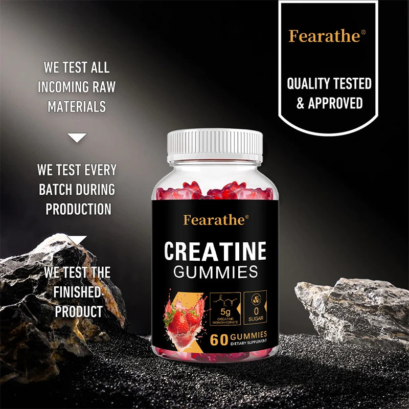 

Creatine Monohydrate - Boost Energy, Build Muscle Mass, and Improve Athletic Performance - 60 Gummies
