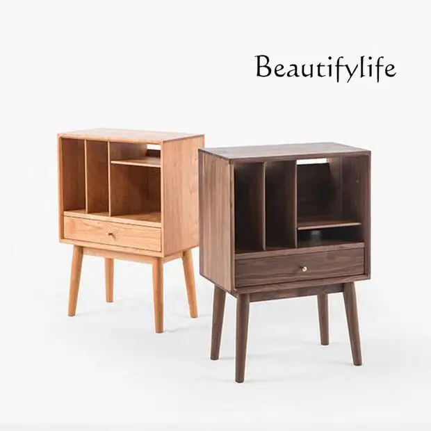 

Simple Modern Solid Wood Bookcase Living Room Display Cabinet Sofa Small Side Cabinet Nordic Bedroom Bedside Table