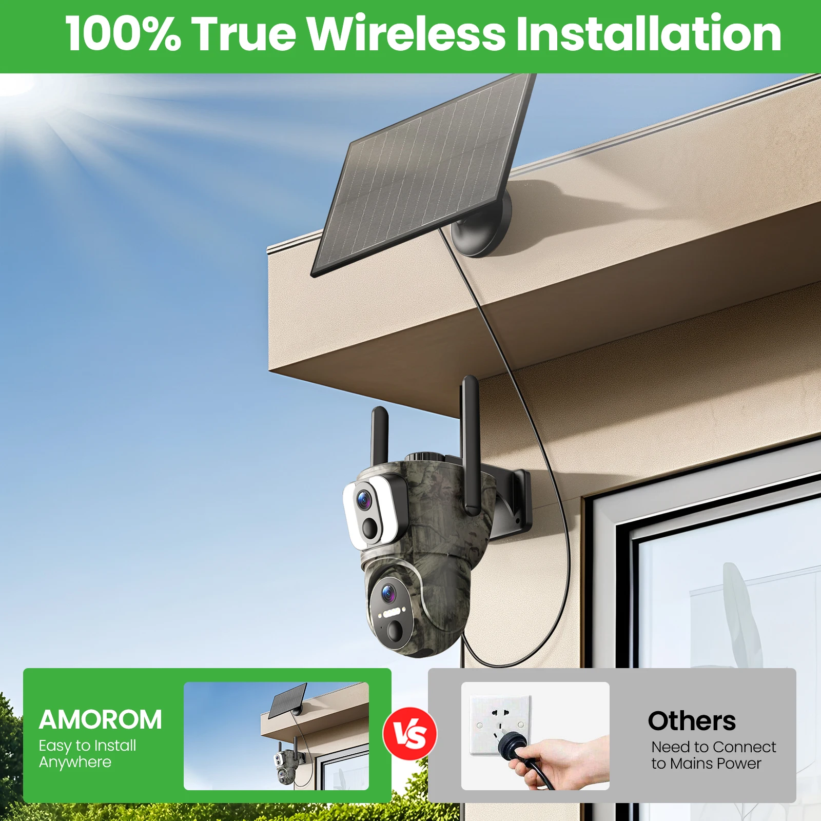 Ubox 2K 4G Solar wifi Camera Outdoor Surveillance IP Camera PIR Human Detection Night Vision Security Protection CCTV Cameras