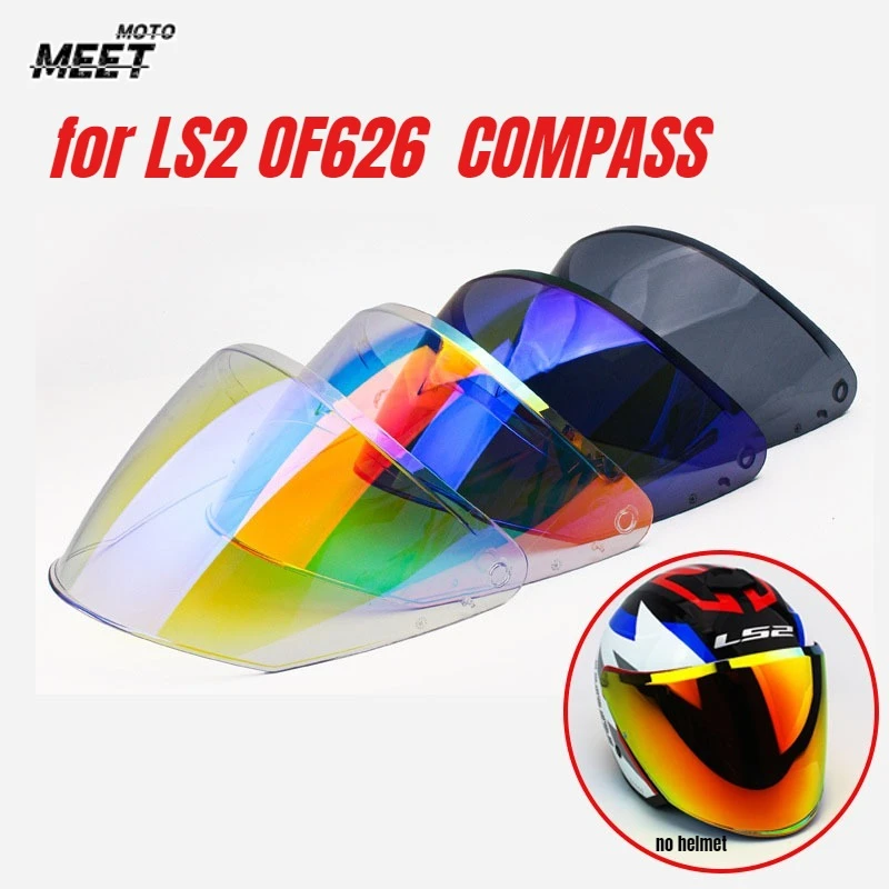 

Motorcycle Helmet Visor Lens for LS2 OF626 Helmet Discoloration Lens Shield Lens Motorcycle Helmet Replacement Accessories