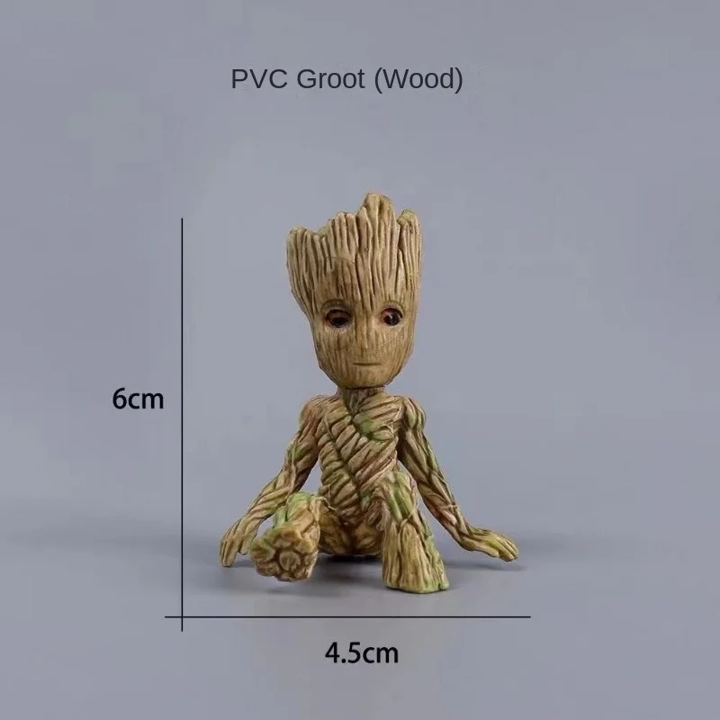 Marvel Groot Fish Tank Decoration Galaxy Hero Guardian Aquarium Fish Tank Plant Bonsai Garden Flower Pot Stone Model Decoration