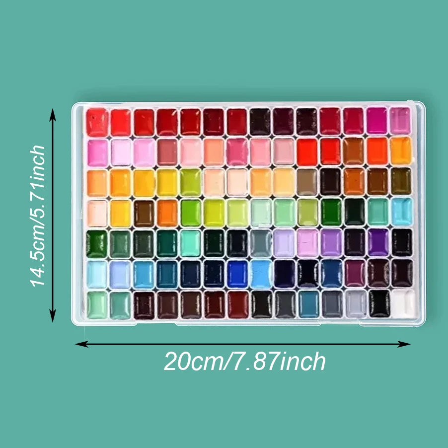 98-Color  Watercolor Paint Set, Portable and Lightweight, High Solid Pigment,  Suitable for Artists