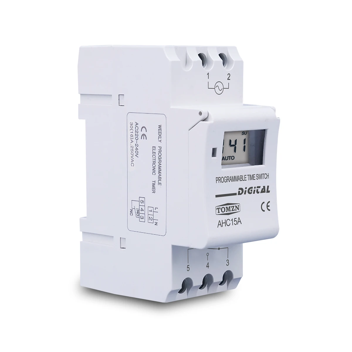 TOMZN Su Guida Din monofase Settimanale 7 Giorni Programmabile Digitale INTERRUTTORE TEMPO Relè di Controllo del Temporizzatore AC 220V 230V 12V 24V