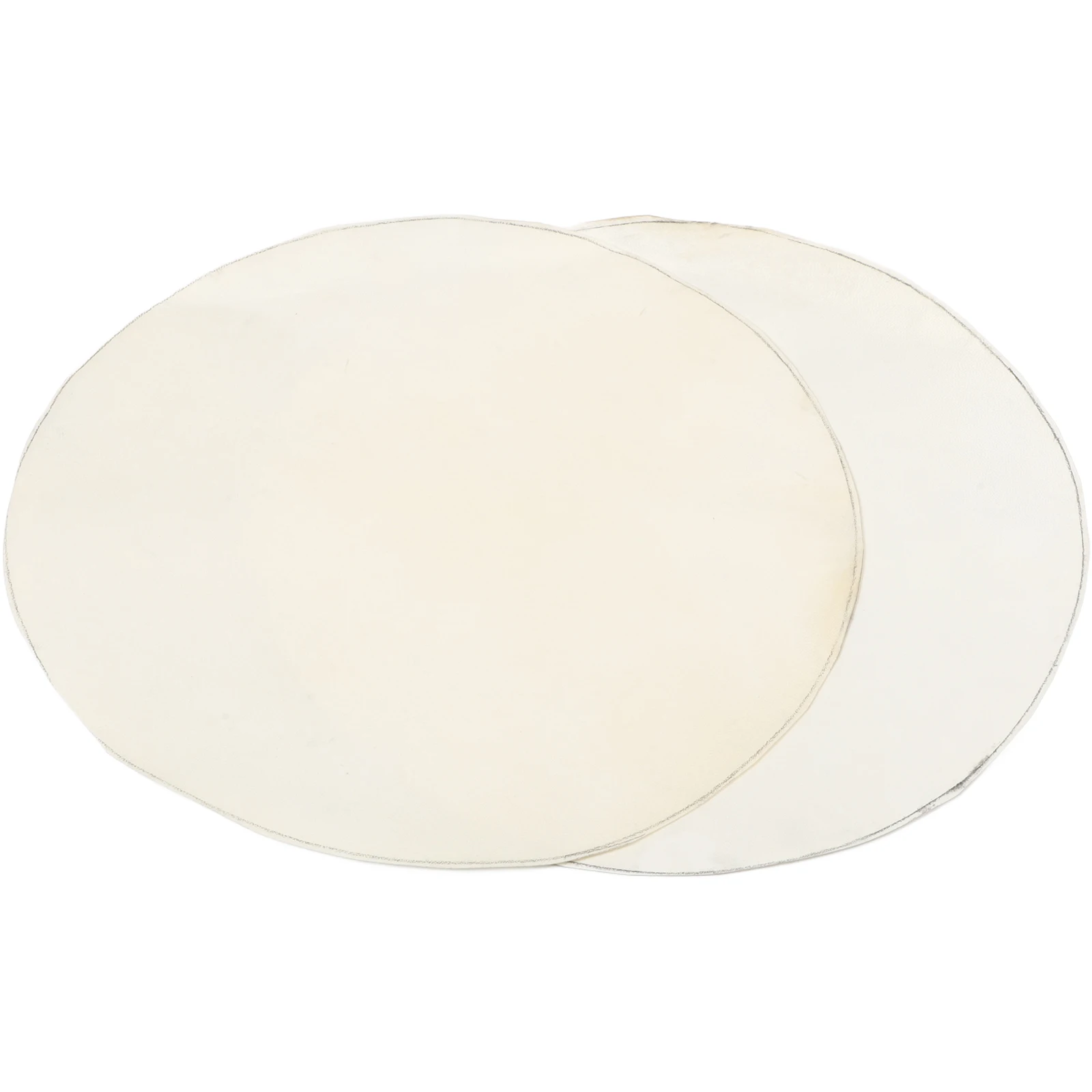 

2pcs Goat Skin Drum Heads 40cm Diameter Easy Clean Fine Workmanship Djembe Repair Parts African Drum Covers Beige Color