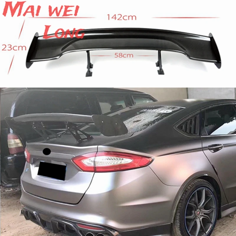 Quality ABS Plastic Rear Trunk Lid Boot Spoiler Wings For Ford Fusion Mondeo Focus Mustang Sedan 142CM Car Tuning Style Accessor