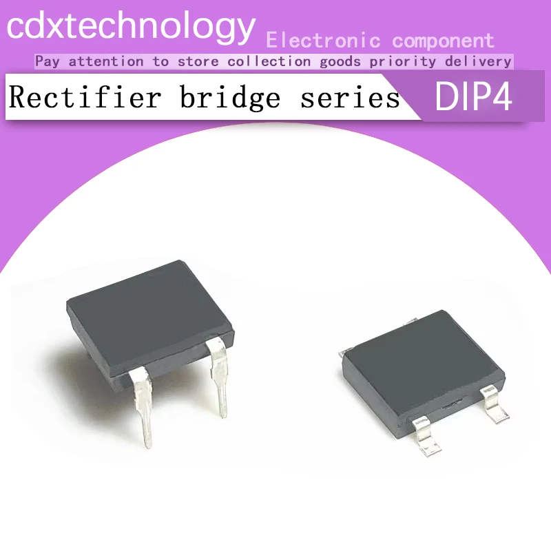 10pcs/lot DB104 DB105 DB106 DB107 DB157 DB207 In-line DIP4 rectifier bridge push