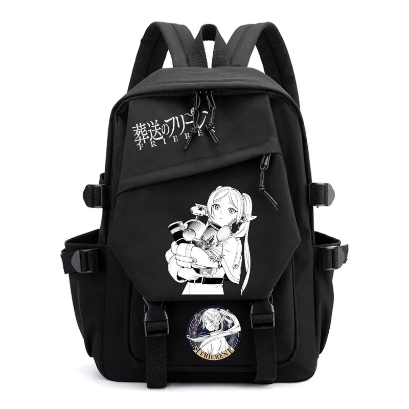 Frieren: Beyond Journey's End Anime marchandise motif de dessin animé bidimensionnel bande dessinée sac à dos étudiant sac d'école cadeau unisexe