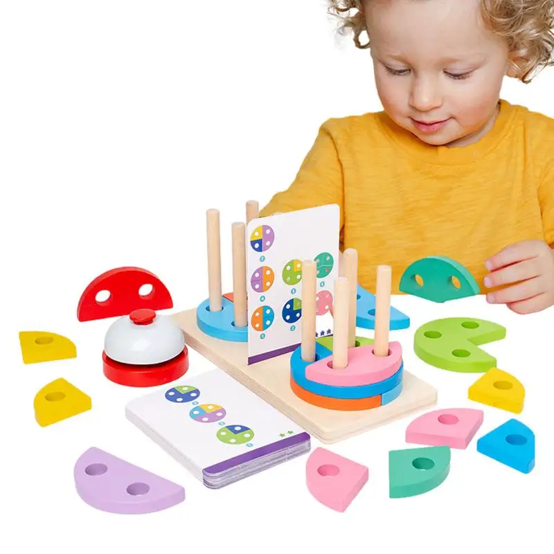 Shape Color Recognition Blocks Wooden Matching Shapes Toy Vivid Color Wood Puzzle Early Education Learning Toy For Kids Boy And