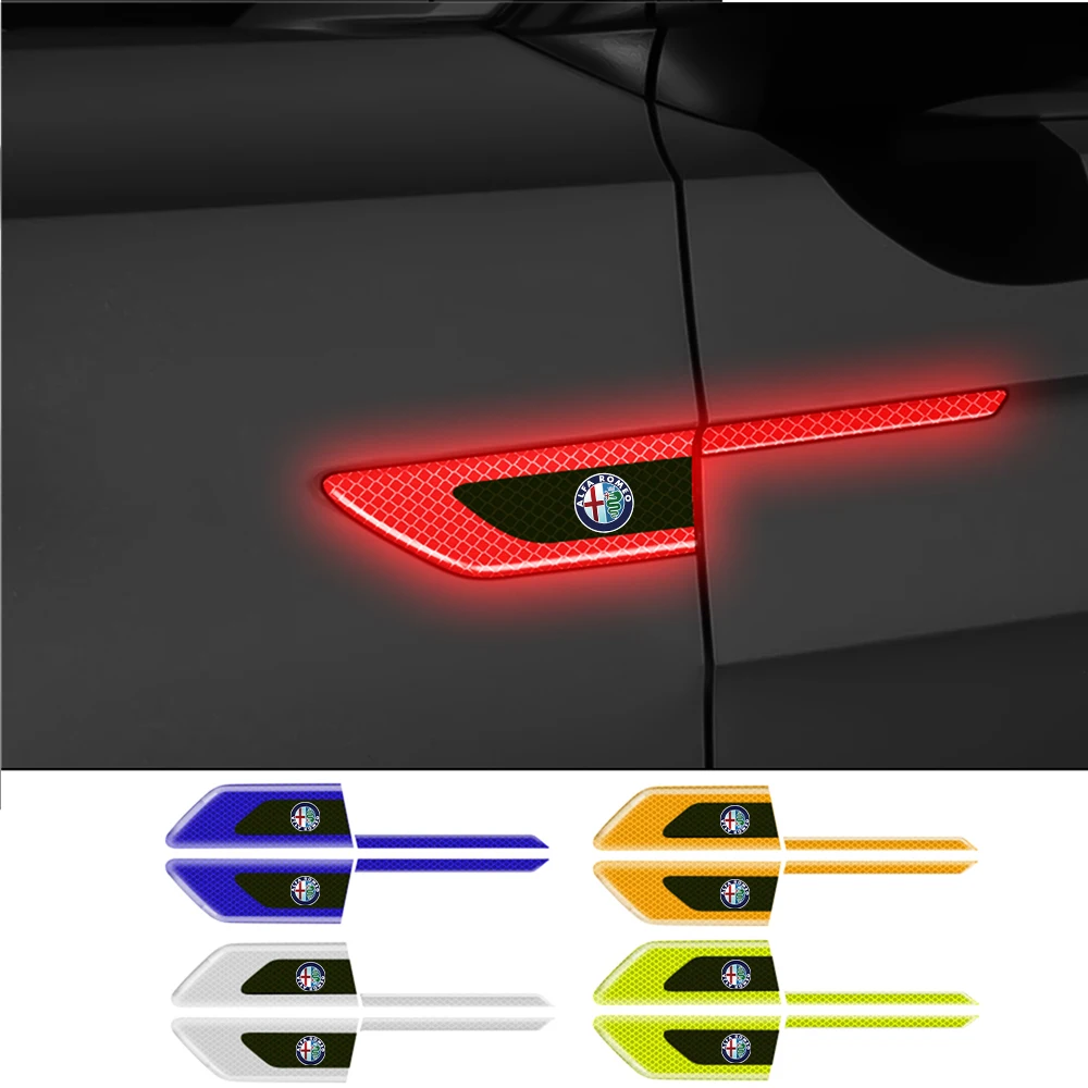 

Автомобильная светоотражающая предупреждающая лента для автомобиля, грузовика, защита двери автомобиля, бампер, безопасный отражатель, наклейки для Alfa Romeo Sportiva 4C TZ3