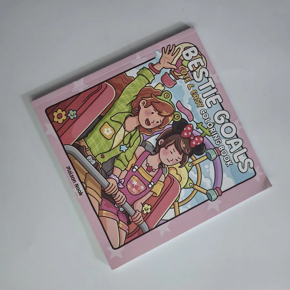 Bestie Goals Cute & Easy Coloring Book Best friend Stress Relief  Drawing Book Perfect Gift for Party and Birthday Christmas