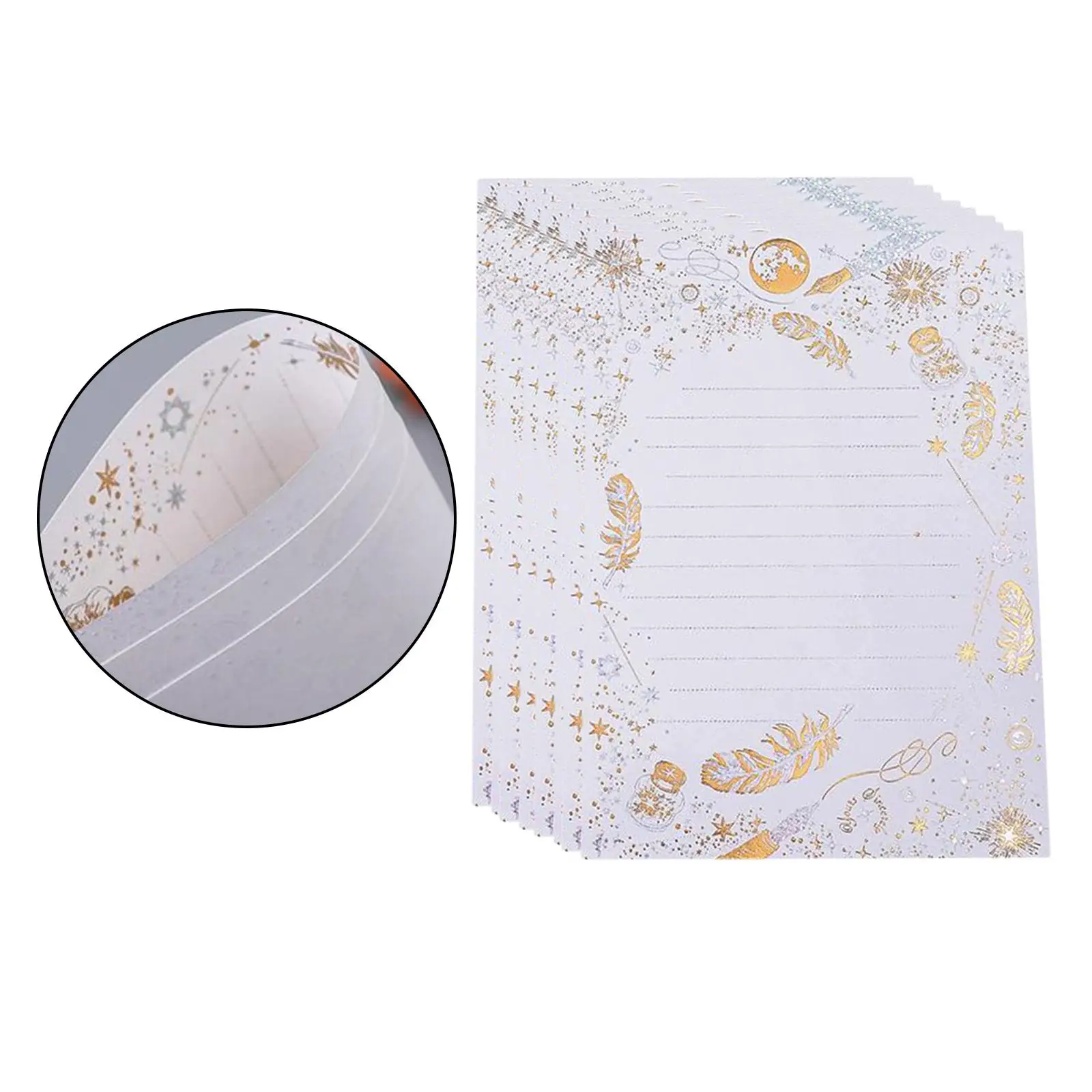 8x Invitation  Writing Letter Paper Greeting Stationery Ruled Writing Stationery