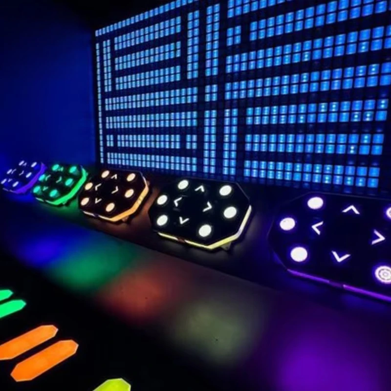 Custom Interactive LED Floor Tile Panel Pressure Sensitive Game Floor Display For Amusement Park view 5
