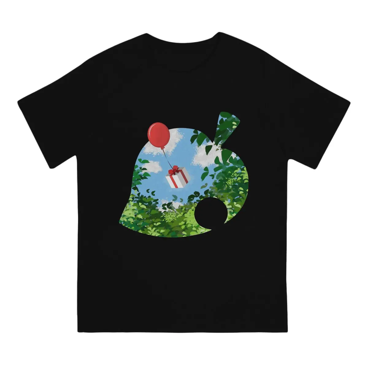 Leaf Animals Crossing T Shirt Fashion Crewneck TShirt Polyester Streetwear