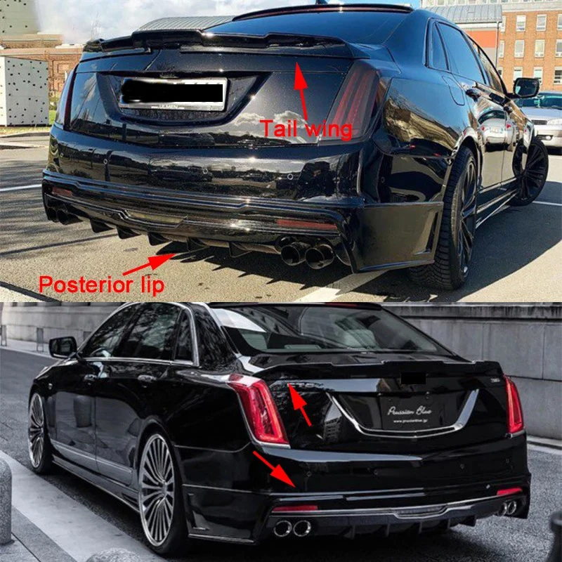 Suitable for Cadillac CT6 Front Shovel Side Skirt, Rear Lip Tail Wing Surround 2016-2018CT6MZ Version Carbon Sports Kit