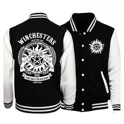 New Supernatural Printed Baseball Jacket Women Men Outdoor Long Sleeves Hip Hop Personality Fashion Sweatshirt Y2K Jersey Coat