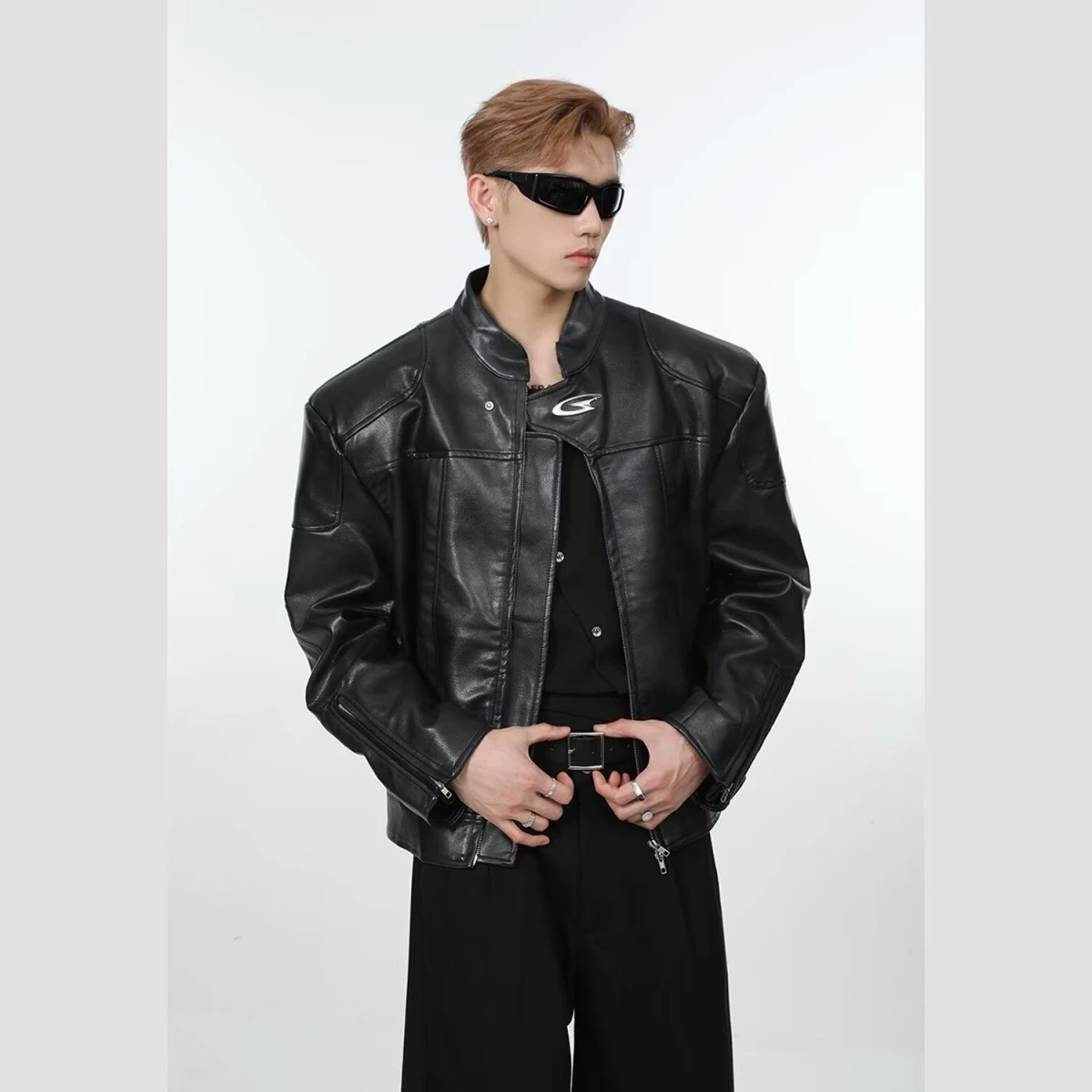 

Loose Men's Jaet 2024 Spring Autumn Street Sle Harajuku Trendy Outerwear High Street Faion Korean Version Cuffed Sve