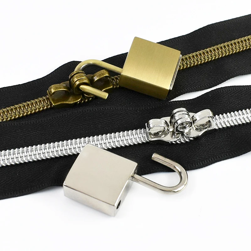 5 #   8 #   10 #   النايلون سستة المؤشر لمجموعات إصلاح الأمتعة 2/4/10 أزواج ثقب مزدوج السوستة المنزلق محفظة مكافحة سرقة زيبر مجتذب رئيس