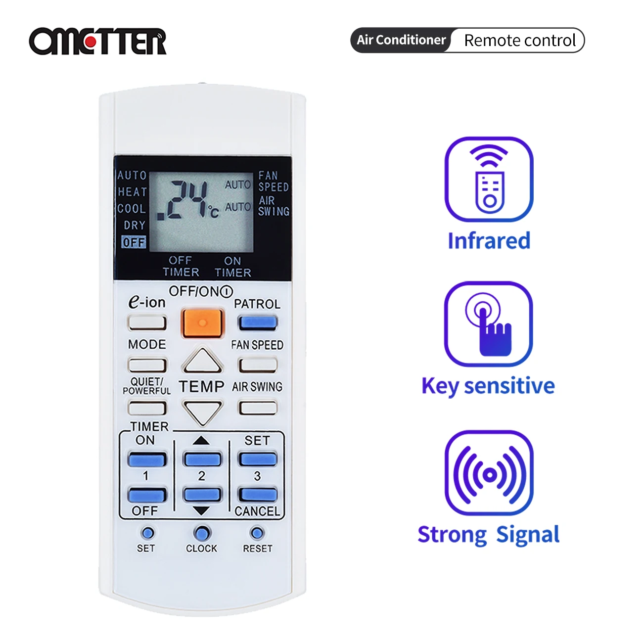 Nowy pilot klimatyzacji AC A75C3298 do klimatyzatora Panasonic CS-C9GKZW, CS-C7HKD