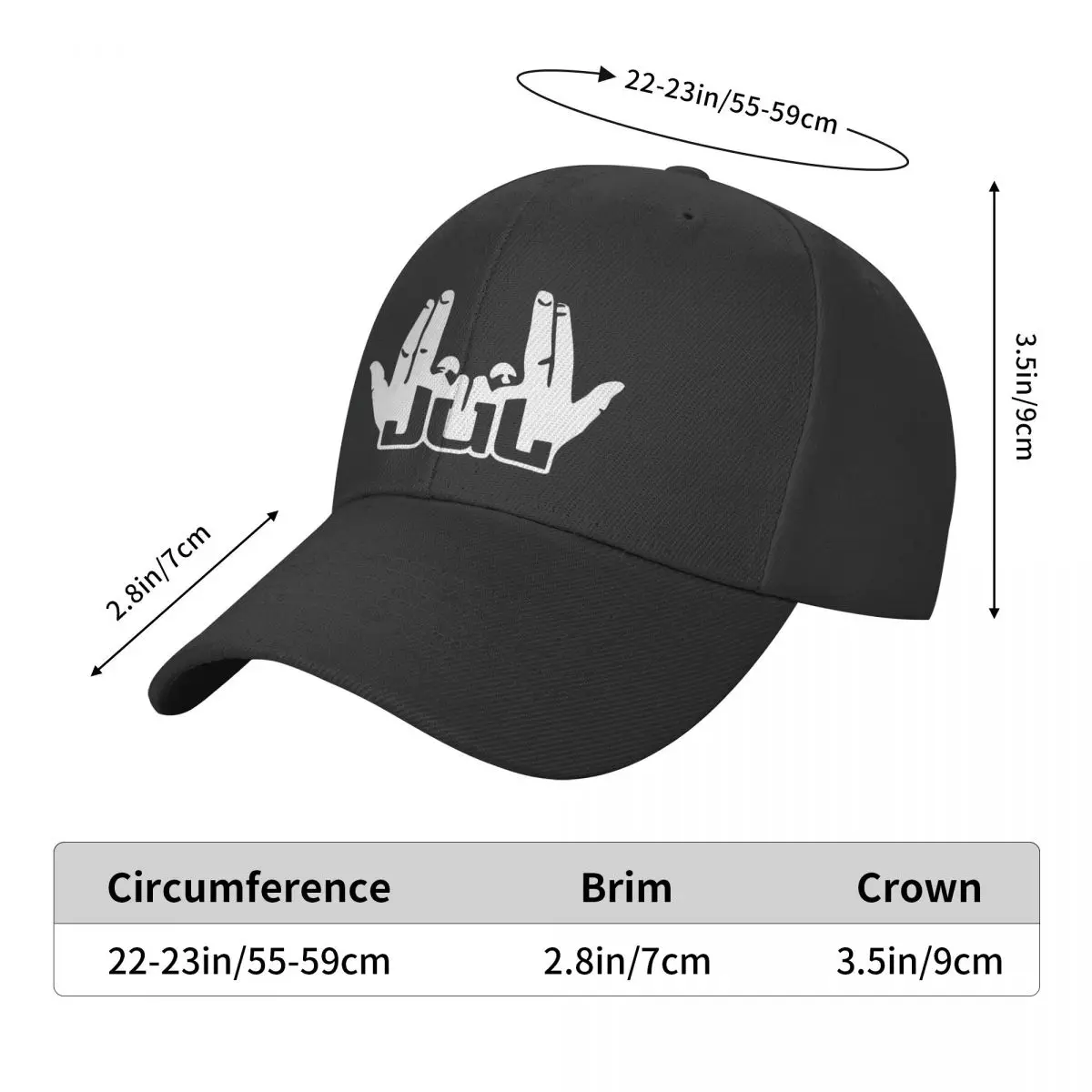 Personalized Rapper Music Jul Baseball Cap Hip Hop Men Women's Adjustable Dad Hat Spring Snapback Caps