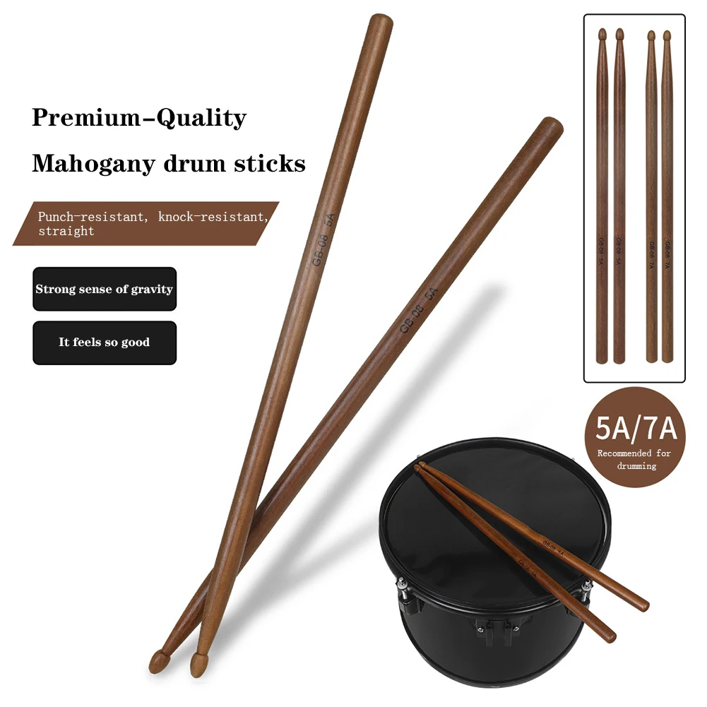 

1 пара барабанных палочек 5A/7A, барабанные палочки из розового дерева, перкуссионные инструменты, аксессуары для акустических электронных барабанных барабанов