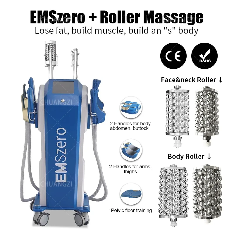 EMSZERO 2 in 1 Roller Massage slimming Lose Weight Therapy 40K Compressive Micro vibration Vacuum 5D Body slimming Machine