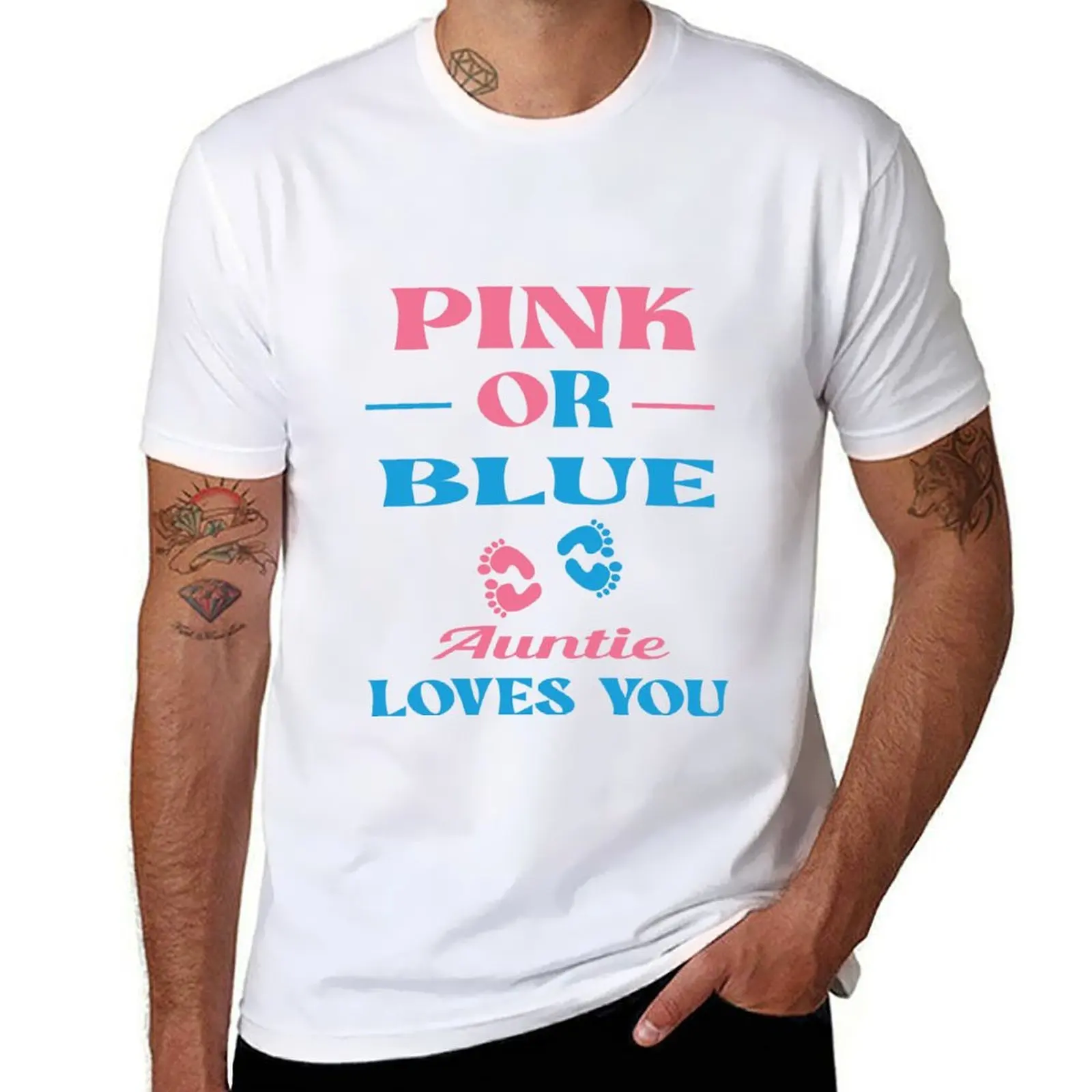 

pink or blue auntie loves you gongratulations T-Shirt t shirt man designer man t shirts for men funny t shirts man T-Shirt