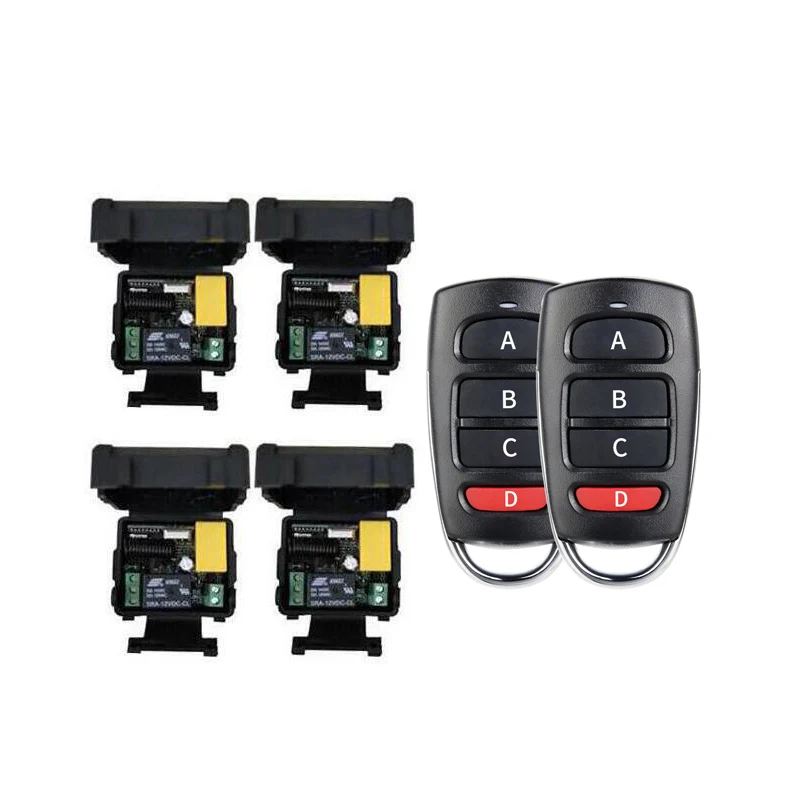 

AC 220 v 1 ch RF wireless remote control switch 4 X 35*32*20mm receiver +2 X transmitter