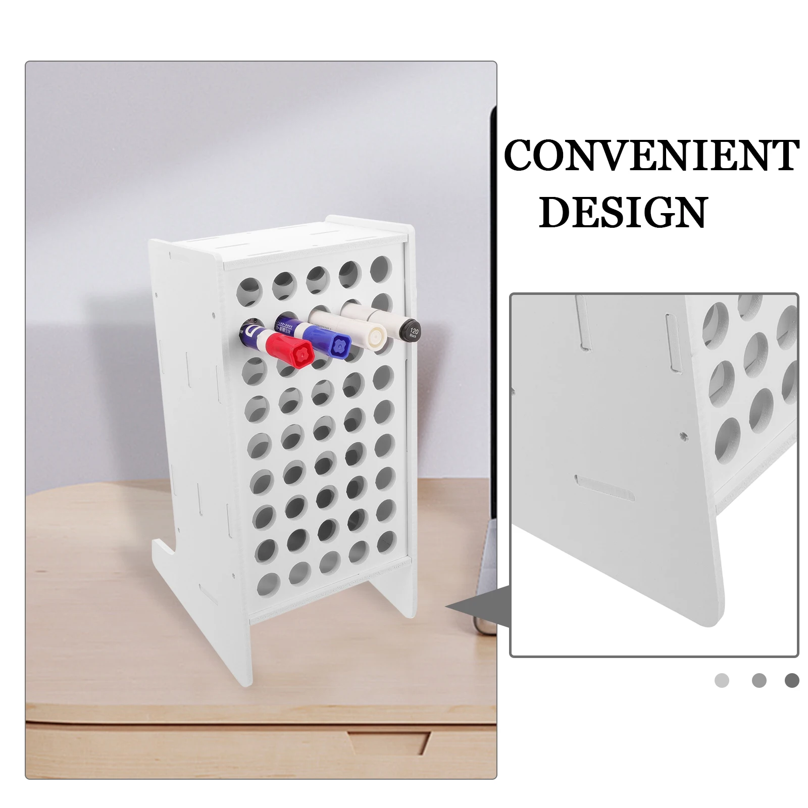 Multi-Functional Pen Holder Office Desk Organizer Storage Rack For Stationery Marker Pencil Desktop Wood Organizer Rack