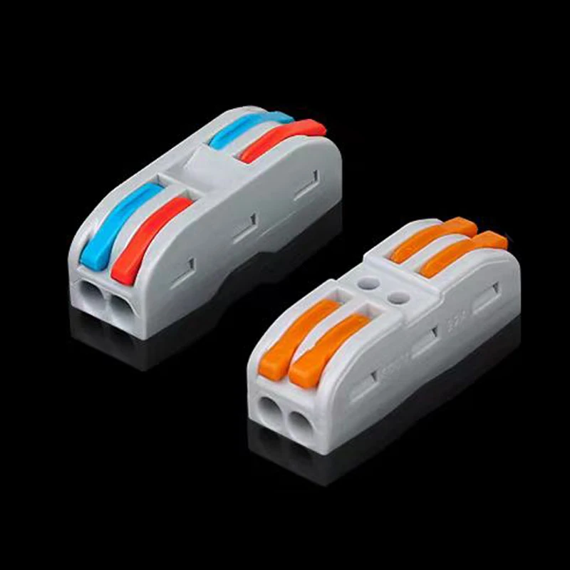 5/10pcs 2 in 2 Out Quick Connect Electrical Terminal Blocks, Universal Push-in Wire Connectors for Easy and Secure Wiring