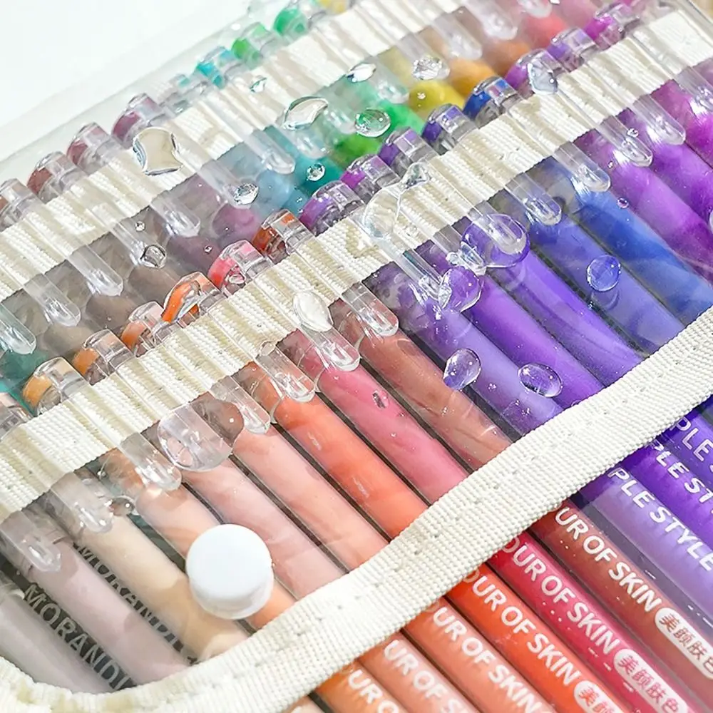 

Portable PVC Pen Bag Transparent Visible Pencil Box Large Capacity Student Stationery Pencil Case