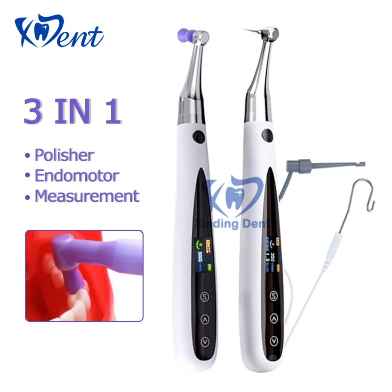 3-in-1 Dental Electric Polisher with Endomotor Brushless Motor Wireless Whitening Dentistry Tools for Professional Use