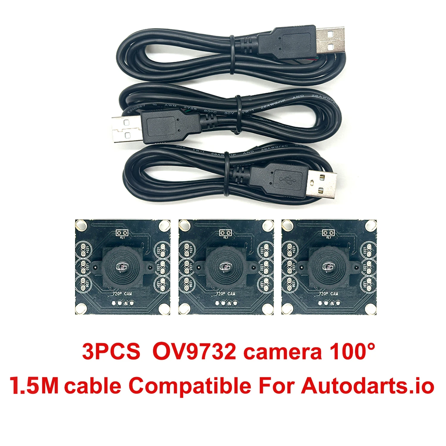 Modulo fotocamera USB IMX179/OV2735/OV9732 da 3 pezzi 100 °   30 FPS Nessuna distorsione compatibile per Autodarts.io Win Mac Linux Raspberry